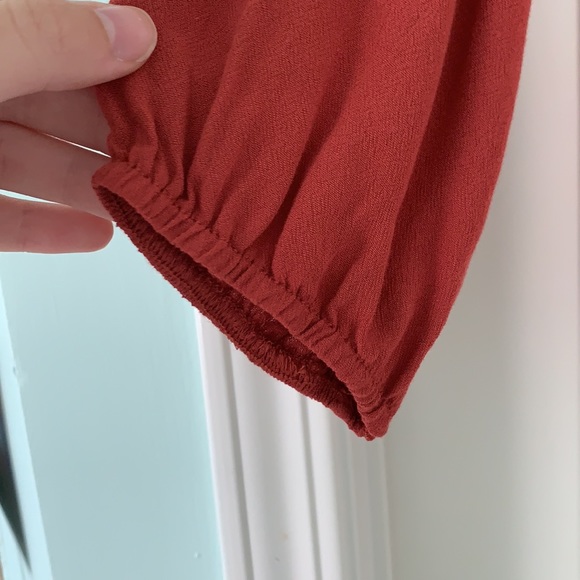 Long Sleeve Burnt Orange Blouse - Picture 3 of 5